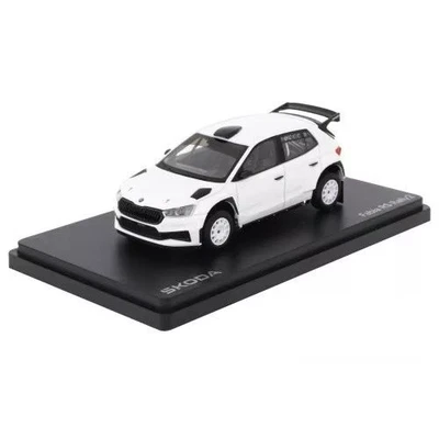 SKODA FABIA IV RS RALLY 2 BASE 2022 WHITE 607EG 1:43 Abrex Auto Rally Modellino  - Immagine 1 di 3
