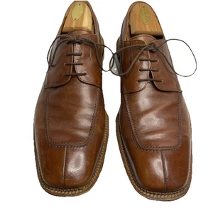 Bachrach Shoes Mens Size 12M Brown Leather Split Toe Dress Shoe - Picture 1 of 20