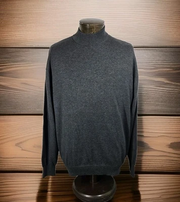 Suéter Fusion Para Hombre XL Gris Carbón Manga Larga Pullover Algodón Acrílico Foto 1 de 4