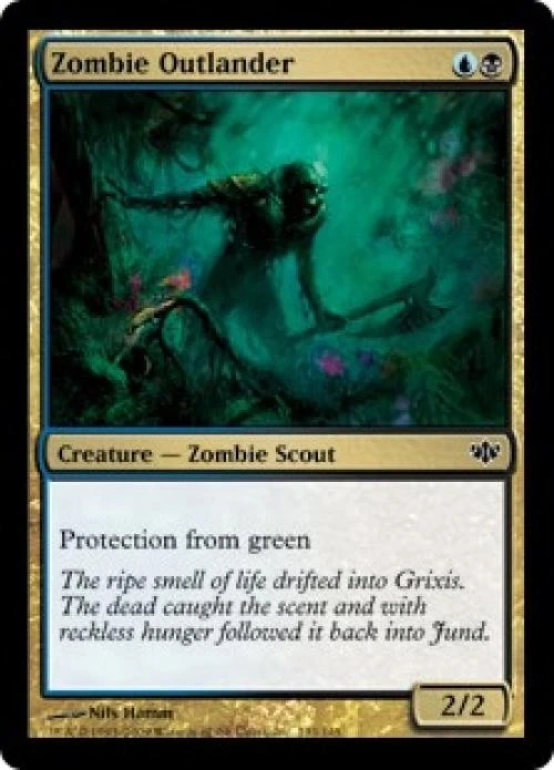 Zombie Outlander -Foil Medium Play MTG Conflux - Image 1 of 1