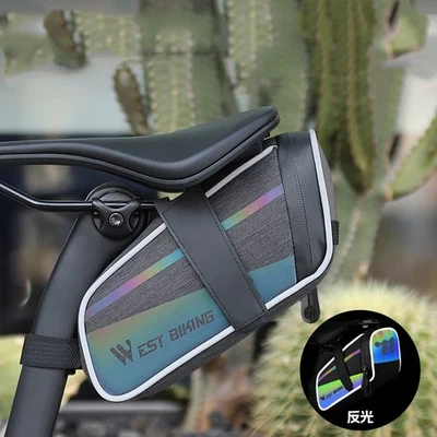 Цветной светоотражающий велосипед велосипед под сиденье седло хвост сумка 1,8 л отражательный $ - Изображение 1 из 4
