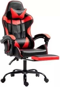 Pbuddy Ergonomic Gaming Chair with Adjustable Armrests, Lumbar Support, Red and - Picture 1 of 5