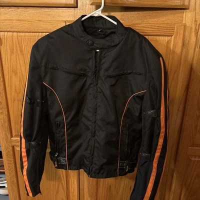 X Element Advanced W/PADS Motorcycle Gear Black Biker Jacket Md Zip Out Liner - Image 1 of 4