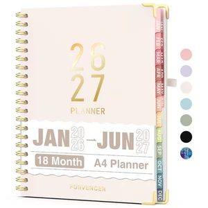 Planner 2026-2027, 18 Month Weekly and Monthly Calendar Planner, Jan 2026 -Ju... - Foto 1 di 7