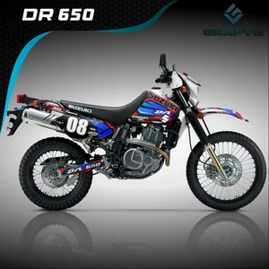 Dr650 Dr 650 kit decals graphics Suzuki Stickers Supermoto CUSTOM Mx Enduro - Picture 1 of 4