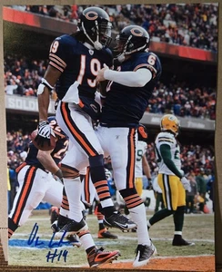 Foto firmada por Devin Aromashodu 8x10 de los Chicago Bears - Imagen 1 de 2
