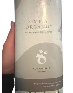 Simply Organic biologisch abbaubare kompostierbare Salonumhänge 50er Pack Einmalgebrauch - Bild 1 von 2
