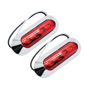 Waterproof Side Marker Lights for Car Truck Trailer 2 Pack 4 LED 12V24V - Picture 1 of 14