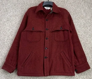 Vintage Woolrich Wool Flannel Shacket Jacket Button Up Shirt Mens Size Large USA - Picture 1 of 19