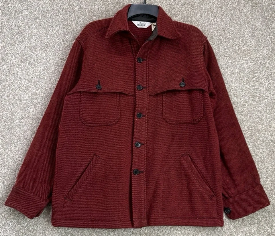 Vintage Woolrich Wool Flannel Shacket Jacket Button Up Shirt Mens Size Large USA - Image 1 of 4