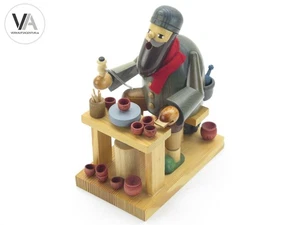 17cm Die Bärtigen Töpfer Räuchermann Holzfigur KWO 21032 Erzgebirge - Bild 1 von 8