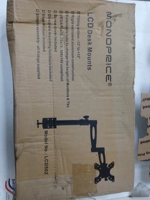 Monoprice LCD-502 Soportes de Escritorio Inclinables Ajustables Caja Abierta Foto 1 de 4