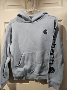 Youth Size L (14-16) Light Blue Carhartt Hoodie - Picture 1 of 4