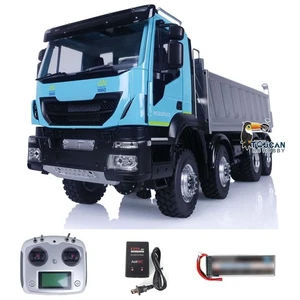 LESU 1/14 RC Hydraulic Dump Truck Tipper Model 8X8 Metal Chassis RTR W/Sound I6S - Picture 1 of 12