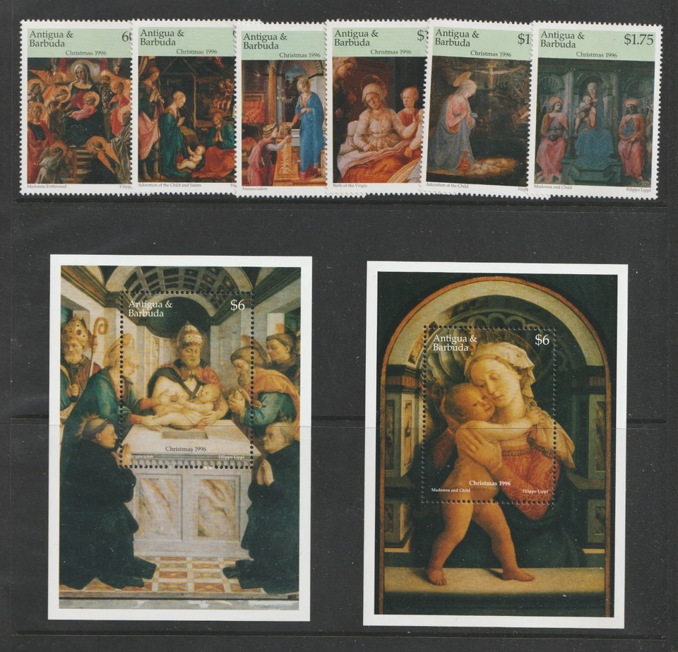 Antigua & Barbuda 1996 Sc# 2018-25 - Navidad, religión. MNH Cv$18,00 Foto 1 de 1
