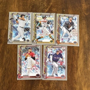 2025 Topps Holiday Gray Glitter Lot Alonso, Soderstrom, Dominguez, Harris Bieber - Bild 1 von 2