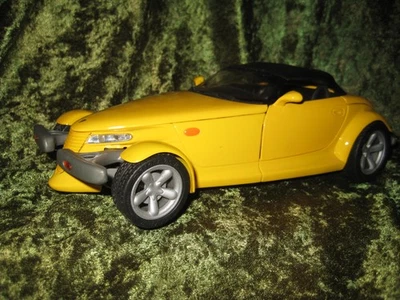 1997 1999 Plymouth Prowler 1/18 Anson diecast car yellow - Image 1 of 4