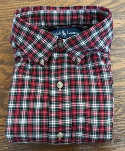 Vintage Ralph Lauren Button Down Hemd Herren M Weihnachtsfarben Mehrfarbig 80er - Bild 1 von 7