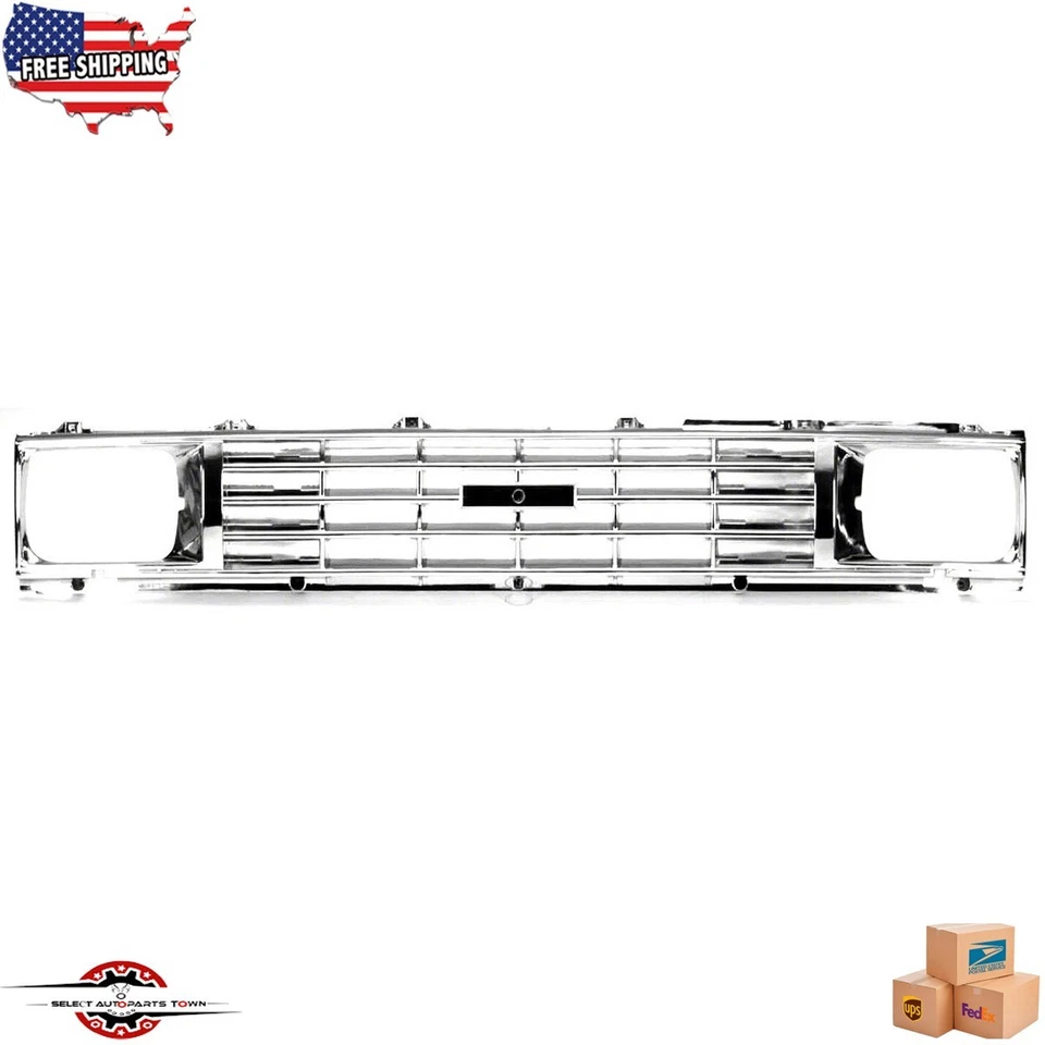 Fits 1984-1986 Toyota Pickup New Front Grille Assembly Chrome Plastic TO1200129 - Image 1 of 4