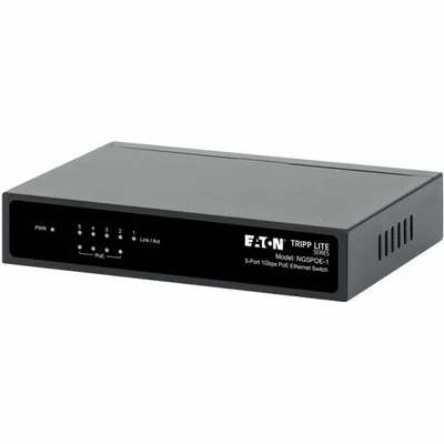 Eaton Tripp Lite Series 5-Port 10/100/1000 Mbps PoE-Powered Desktop Gigabit - Image 1 of 4