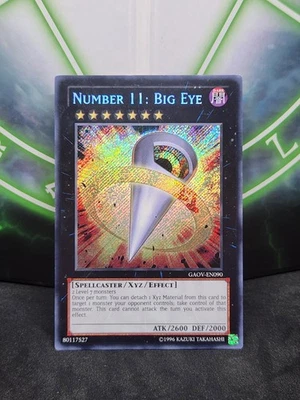 Yugioh Number 11: Big Eye GAOV-EN090 Secret Rare MP - Image 1 of 2