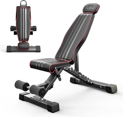 folding weight bench multifunction extended back and head and spines - Image 1 of 4