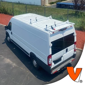 H1 2-Bar Steel Rack System w/ Roller RAM ProMaster 2013-on (All trims) White - Bild 1 von 11