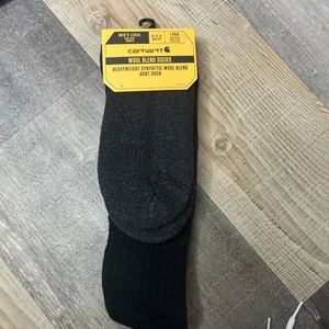 Carhartt Heavyweight Synthetic Wool Blend Boot Sock, SB6600, 1 pair, Black Large - Picture 1 of 6