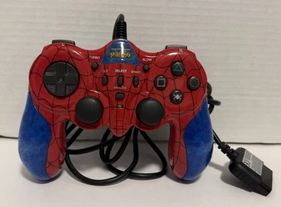 Naki~Spider-Man Marvel Controller For Playstation 2 & PS 1 ~ Spider-Pad~2001 - Image 1 of 4