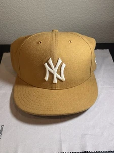 NY Yankees hellbraun/weiß New Era 59Fifty At 50 eng anliegende Mütze Größe 7 1/4 🔥🔥 - Bild 1 von 6