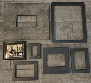 Vintage Bilderrahmen Schwarz Kunst Deko Galerie Wand Konvolut Holz Chic Öko Od - Bild 1 von 12