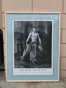 Herb Ritts "Fred w/ Tires Art" Staley Wise Gallery New York Poster Framed - Picture 1 of 24