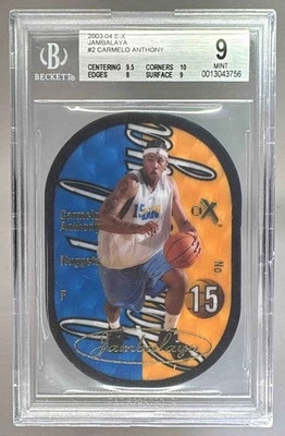 Carmelo Anthony 2003 Fleer E-X #2 JB Jambalaya Rookie RC BGS 9 - Image 1 of 3