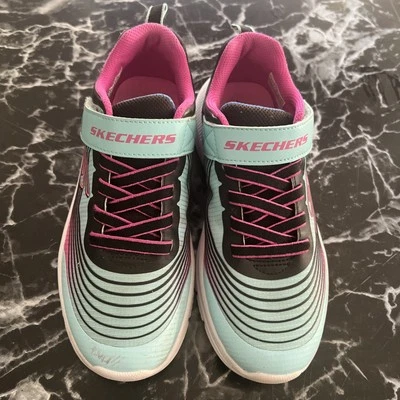 Zapatos Sketchers Niñas EE. UU. 4 Microspec Advance Aqua/Rosa #303575L/AQPR Foto 1 de 4