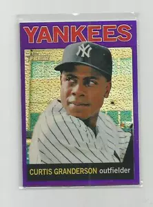 2013 Topps Heritage CURTIS GRANDERSON rifrattore viola - Foto 1 di 1