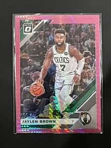 Baloncesto óptico Donruss Jaylen Brown 2019-20 rosa Hyper Celtics #72 - Imagen 1 de 2