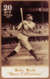 20m Babe Ruth Baseball: Show Collection: babe ruth Swings (Bat Up) Phone Card - Picture 1 of 2