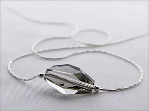 Collier ras de cou cristal Swarovski et argent 925/1000e CO03 - Picture 1 of 2