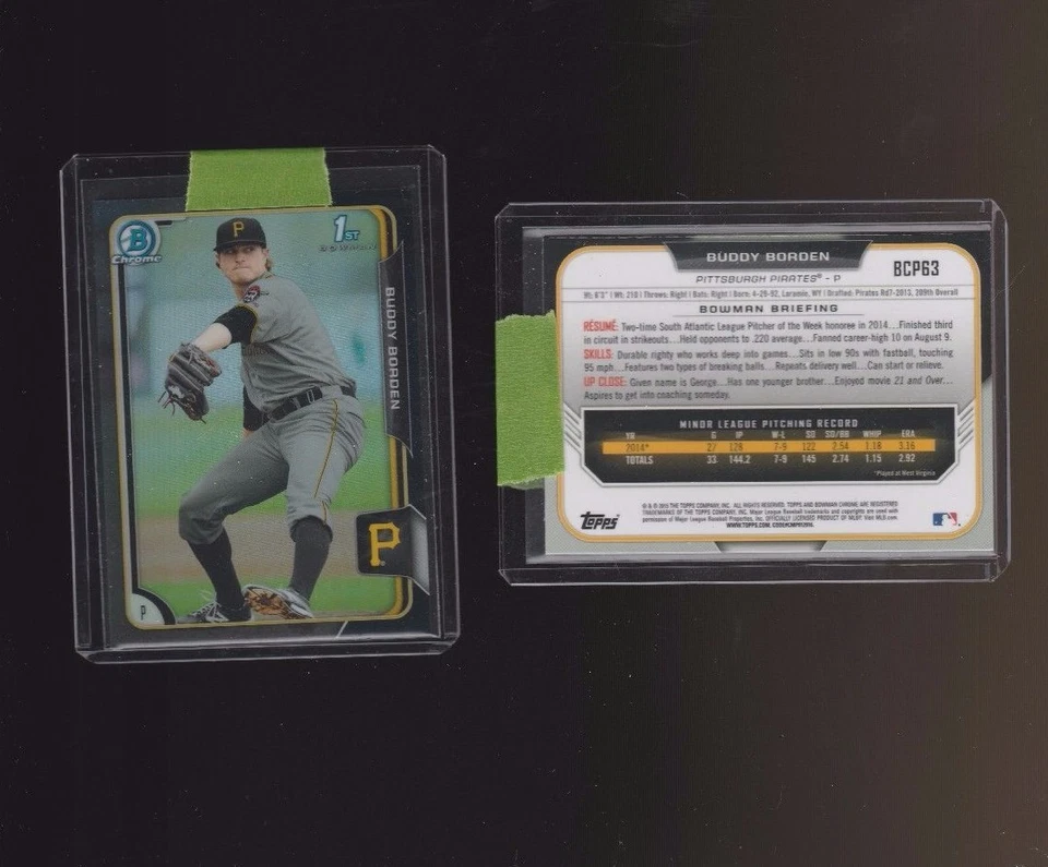 2015 Bowman Chrome Prospects Black Asia Refractors #BCP63 Buddy Borden - Image 1 of 1