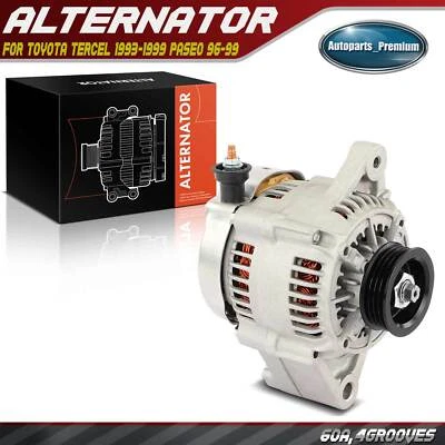 Alternador para Toyota Tercel 1993-1999 Paseo 96-99 60A 12V CW polea de 4 ranuras Foto 1 de 4