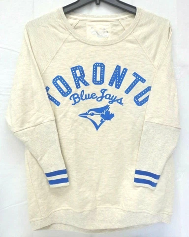 Toronto Blue Jays Women's M Touch By Alyssa Milano Backfield Top Sweater Stadium Cover