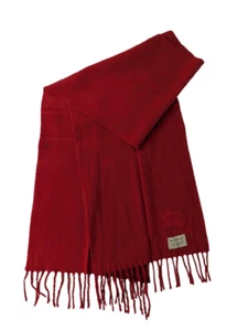Burberry Authentic solid Scarf Red 100%Cashmere Unisex Scarf Made in Scotland. - Picture 1 of 11