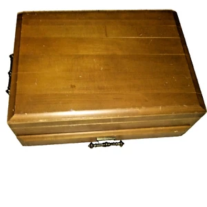 Kenized Silverware Flatware Storage Chest Wood Case/Box with Drawer - Picture 1 of 14