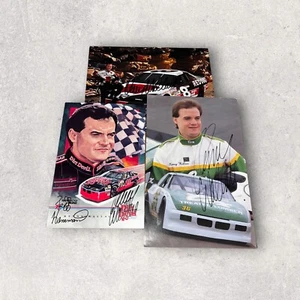 (3) Kenny Wallace Jeff Hammond VINTAGE RED DOG COX signed NASCAR RACING photos - Picture 1 of 4