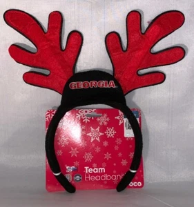 Georgia UGA University College Team Reindeer Antlers Fans Headband - Picture 1 of 12