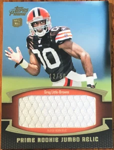 2011 Topps Prime Rookie Jumbo Relics GOLD Greg Little PRJ-GL #’d 12/50 - Picture 1 of 2
