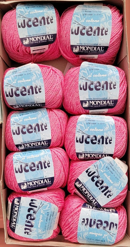 Nuevo Lote de 10 Bolas Modial Algodón Hilo Rosa #310 42yds 50g 50/50% Algodón/Rayón Foto 1 de 4