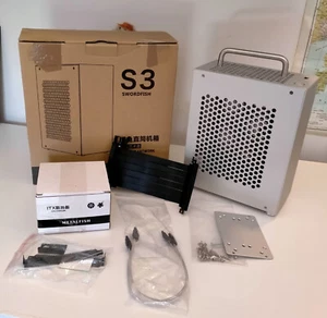 CASE Gaming PC METALFISH S3 MINI ITX CON MANIGLIA + dissipatore e Pcie Riser 3.0 - Zdjęcie 1 z 2