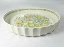The National Trust Portmeirion Ceramic 'Garden Herb' Flan / Quiche Dish #