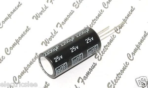 2pcs-ROE EKM 2200uF (2200μF) Condensatore/condensatore radiale 25V - Foto 1 di 4